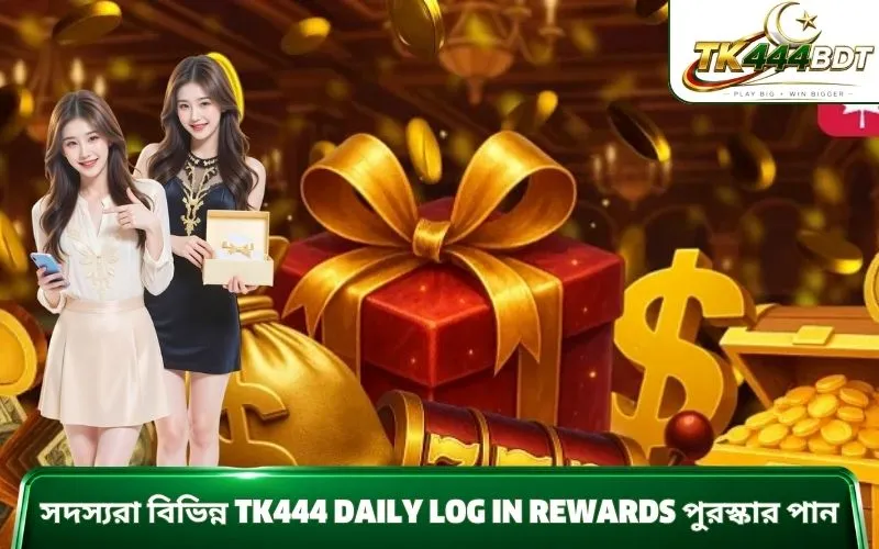 সদস্যরা বিভিন্ন TK444 daily log in rewards পুরস্কার পান.